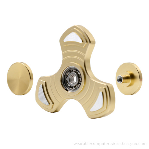 High quality fidget hand spinner metal fidget tri spinner anti stress finger gyro toys